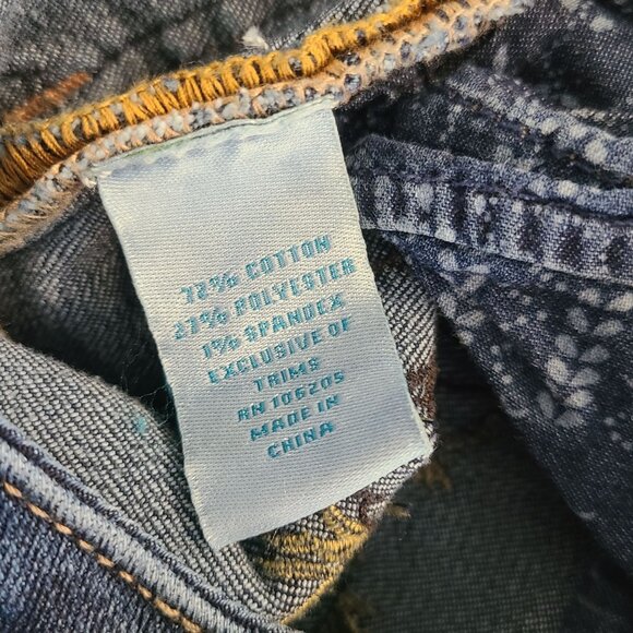 Sundance Magnolia Hand Painted Straight Leg Jeans 29 Boho Feminine - Picture 8 of 11